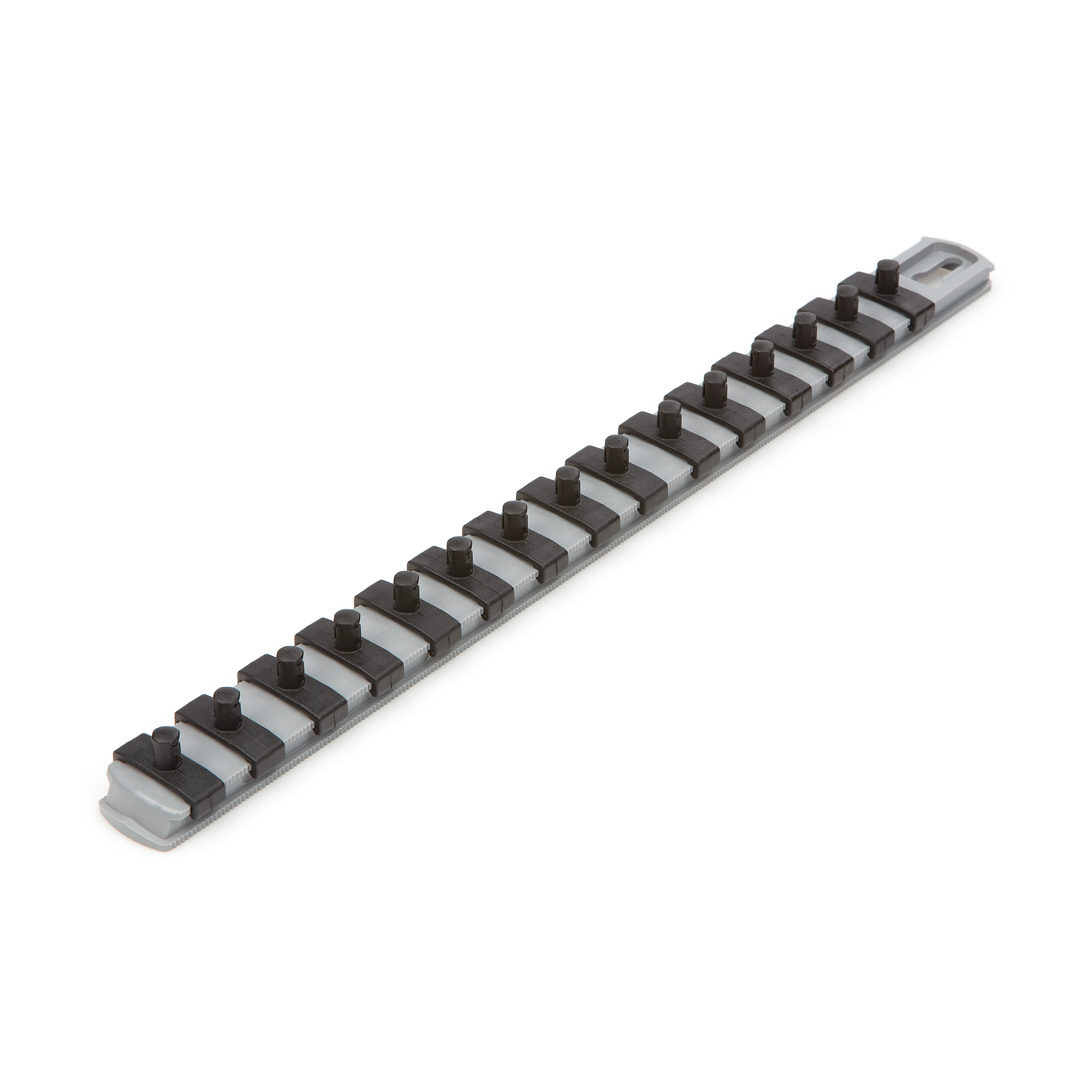 TEKTON 1/4 Inch Drive x 13 Inch Socket Rail, 15 Clips (Gray) | OSR02315